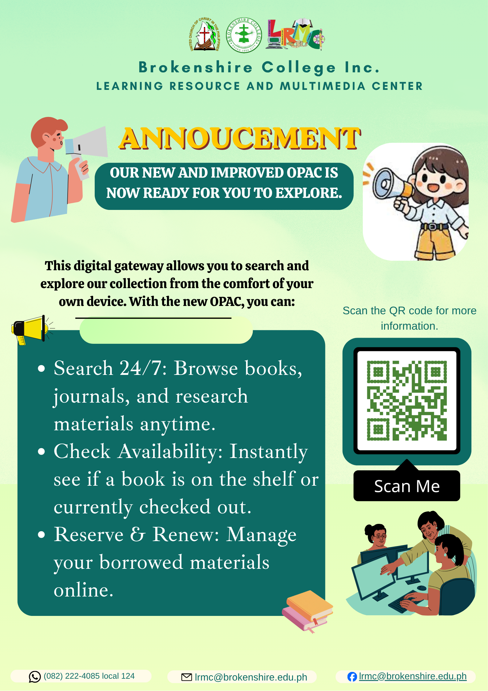 LRMC new Online Public Access Catalog (OPAC) is now accessible 