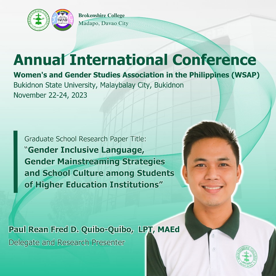 𝐁𝐫𝐨𝐤𝐞𝐧𝐬𝐡𝐢𝐫𝐞 𝐂𝐨𝐥𝐥𝐞𝐠𝐞 𝐉𝐨𝐢𝐧𝐬 𝐭𝐡𝐞 𝐖𝐒𝐀𝐏 𝐀𝐧𝐧𝐮𝐚𝐥 𝐈𝐧𝐭𝐞𝐫𝐧𝐚𝐭𝐢𝐨𝐧𝐚𝐥 𝐂𝐨𝐧𝐟𝐞𝐫𝐞𝐧𝐜𝐞 𝐨𝐧 𝐆𝐞𝐧𝐝𝐞𝐫 𝐚𝐧𝐝 𝐃𝐞𝐯𝐞𝐥𝐨𝐩𝐦𝐞𝐧𝐭