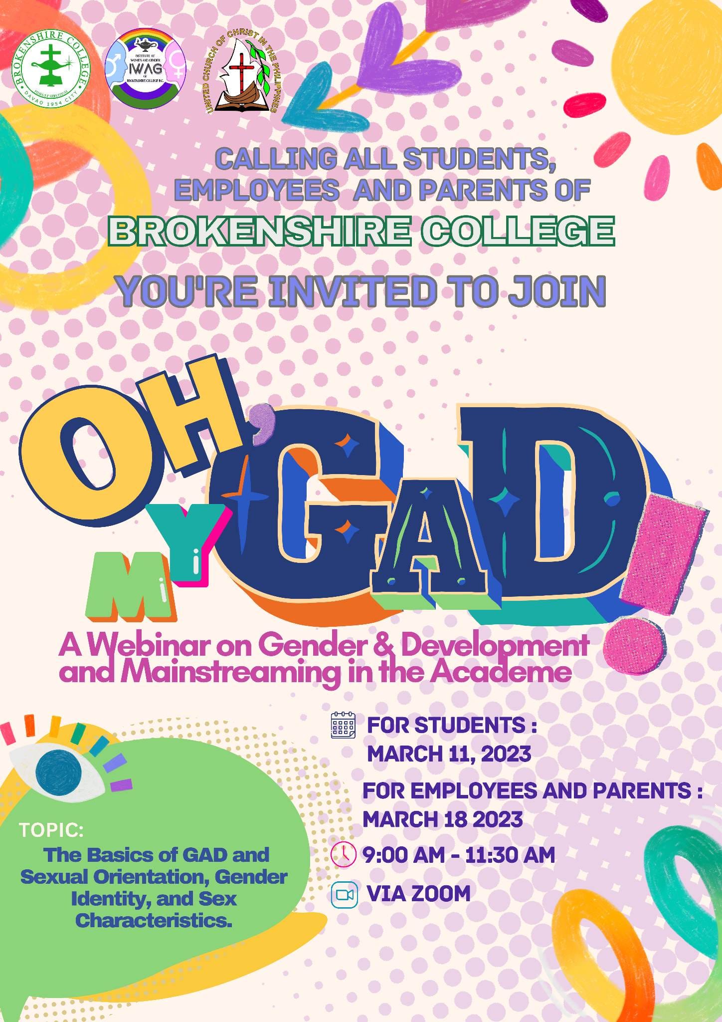 BC Conducts “Oh, My GAD” Webinar on Gender and Development