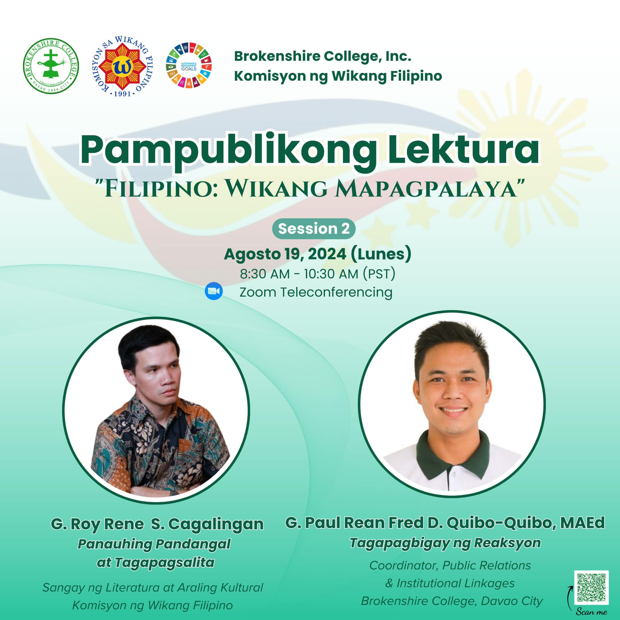 Brokenshire College Celebrates Buwan ng Wikang Pambansa Through ‘Pampublikong Lektura’ Webinar